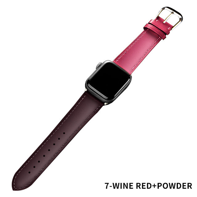 Leather Apple Watch Band for Generations 5 4 3 2 1