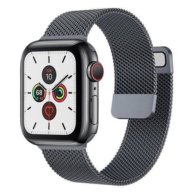 42mm/44mm/45mm Brushed Stainless Steel Bands For Apple Watch