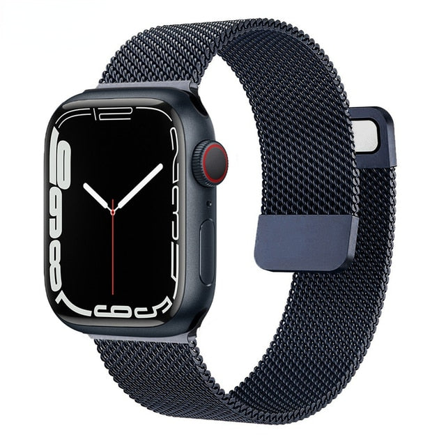 42mm/44mm/45mm Brushed Stainless Steel Bands For Apple Watch