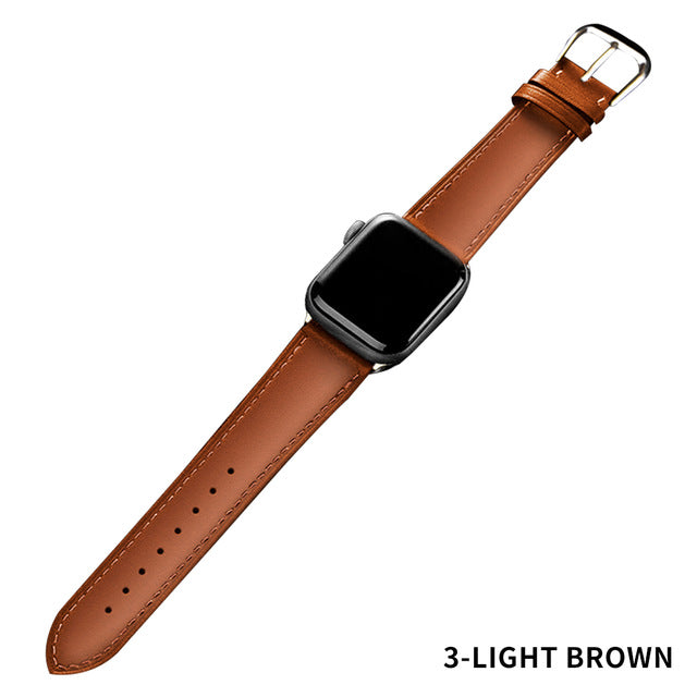 Leather Apple Watch Band for Generations 5 4 3 2 1