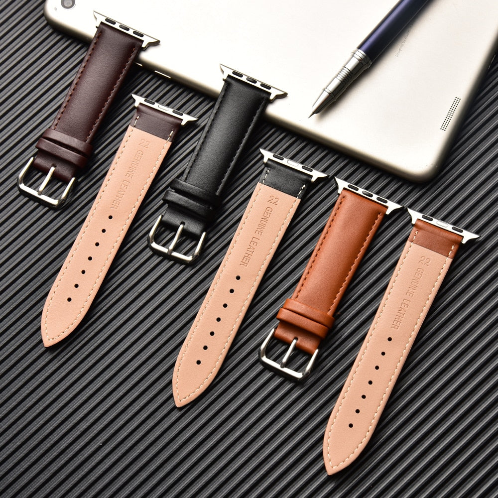 Leather Apple Watch Band for Generations 5 4 3 2 1